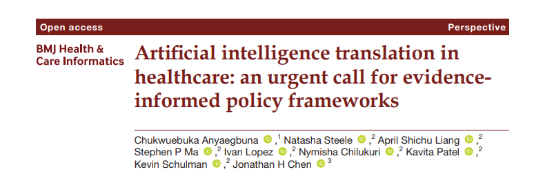 AI Translation in Healthcare: An Urgent Call For Evidence-Informed Policy Frameworks